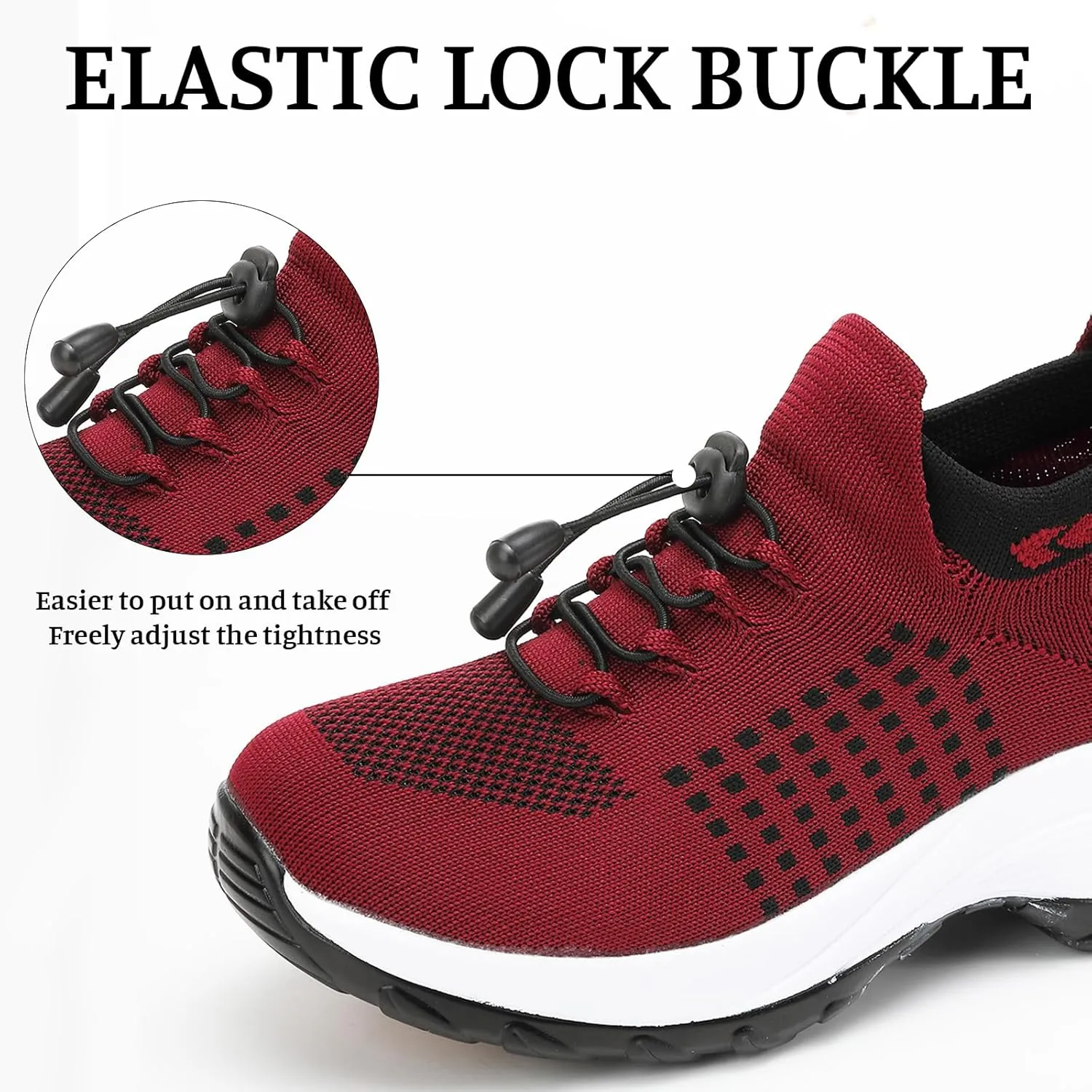 Orthopedic Shoes for Women Men Adjustable Elastic Strap Breathable Sneakers,Lightweight Non Slip Air Cushion Running Walking Sneakers,Outdoor Athletic Waterproof Soles Shoes with Arch Support