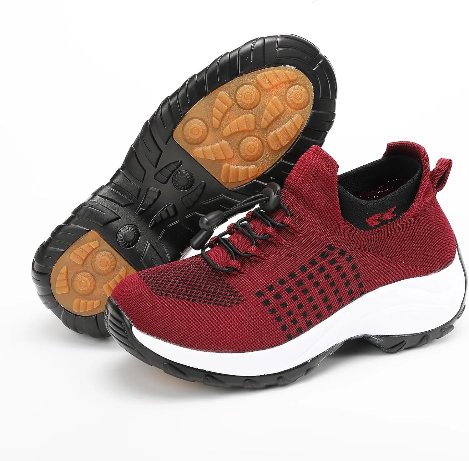 Orthopedic Shoes for Women Men Adjustable Elastic Strap Breathable Sneakers,Lightweight Non Slip Air Cushion Running Walking Sneakers,Outdoor Athletic Waterproof Soles Shoes with Arch Support