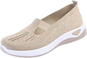 Orthopedic Walking Shoes for Women Slip On Sneakers with Arch Support Comfortable Casual Loafers Plantar Fasciitis Relief Foot Heel Pain Diabetic Feet
