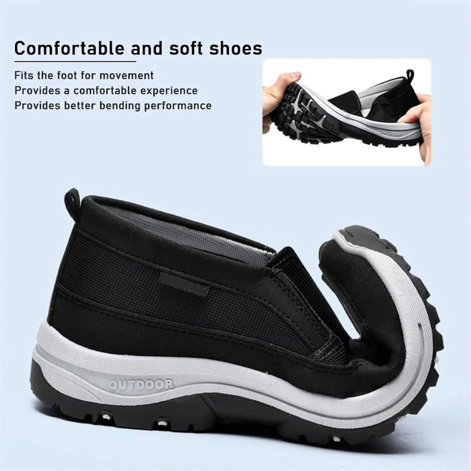 Orthoture Mens Shoes, Orthowalkway Mens Shoes Slip On, Men's Arch Support Canvas Loafers Orthopedic Waterproof Sneakers