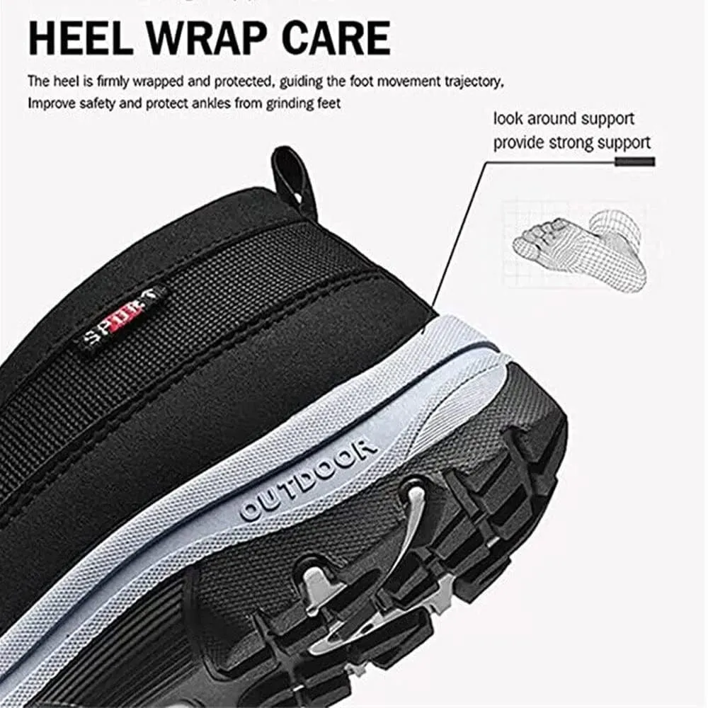 Orthoture Mens Shoes, Orthowalkway Mens Shoes Slip On, Men's Arch Support Canvas Loafers Orthopedic Waterproof Sneakers