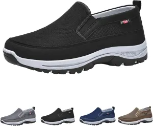 Orthoture Mens Shoes, Orthowalkway Mens Shoes Slip On, Men's Arch Support Canvas Loafers Orthopedic Waterproof Sneakers