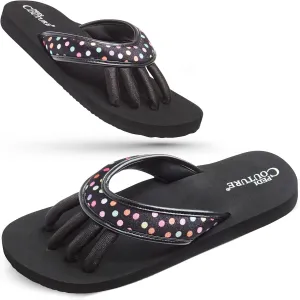 Pedicure Sandals with Built In Toe Separators for Women - Comfortable Spa Style Flip Flops for Home, Salon, Yoga & Gym Use