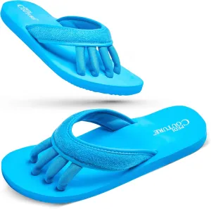 Pedicure Sandals with Built In Toe Separators for Women - Comfortable Spa Style Flip Flops for Home, Salon, Yoga & Gym Use