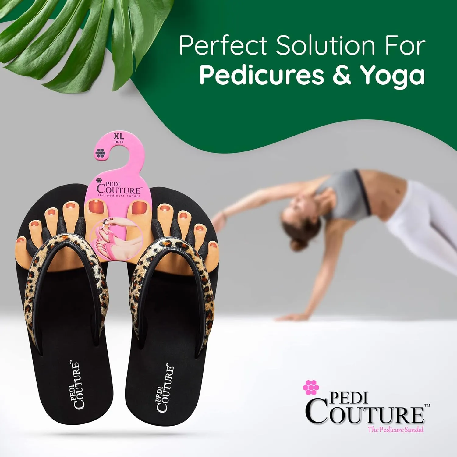 Pedicure Sandals with Built In Toe Separators for Women - Comfortable Spa Style Flip Flops for Home, Salon, Yoga & Gym Use