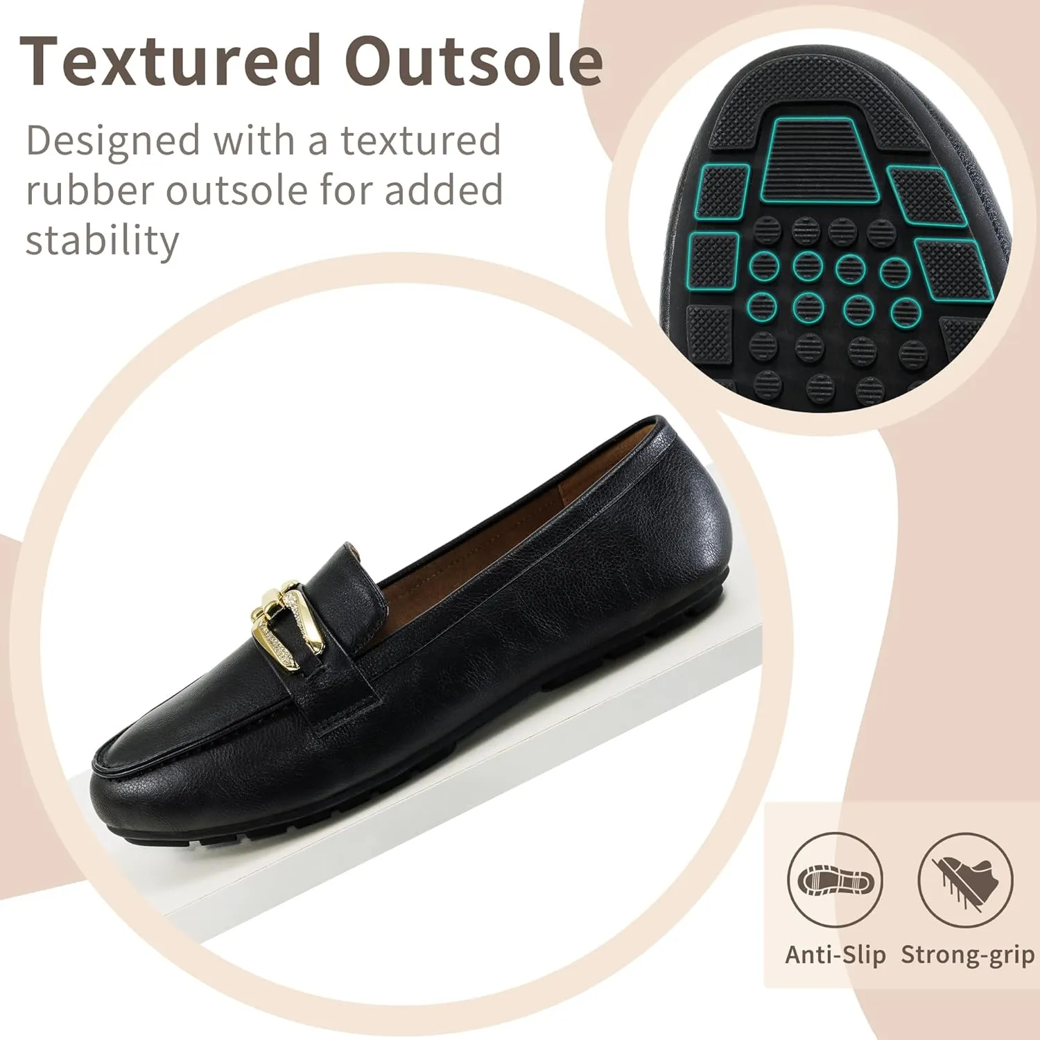 Penny Loafers for Women Comfortable: Dress Casual Slip On Business Flats for Work - Fashion Dressy Walking Loafer