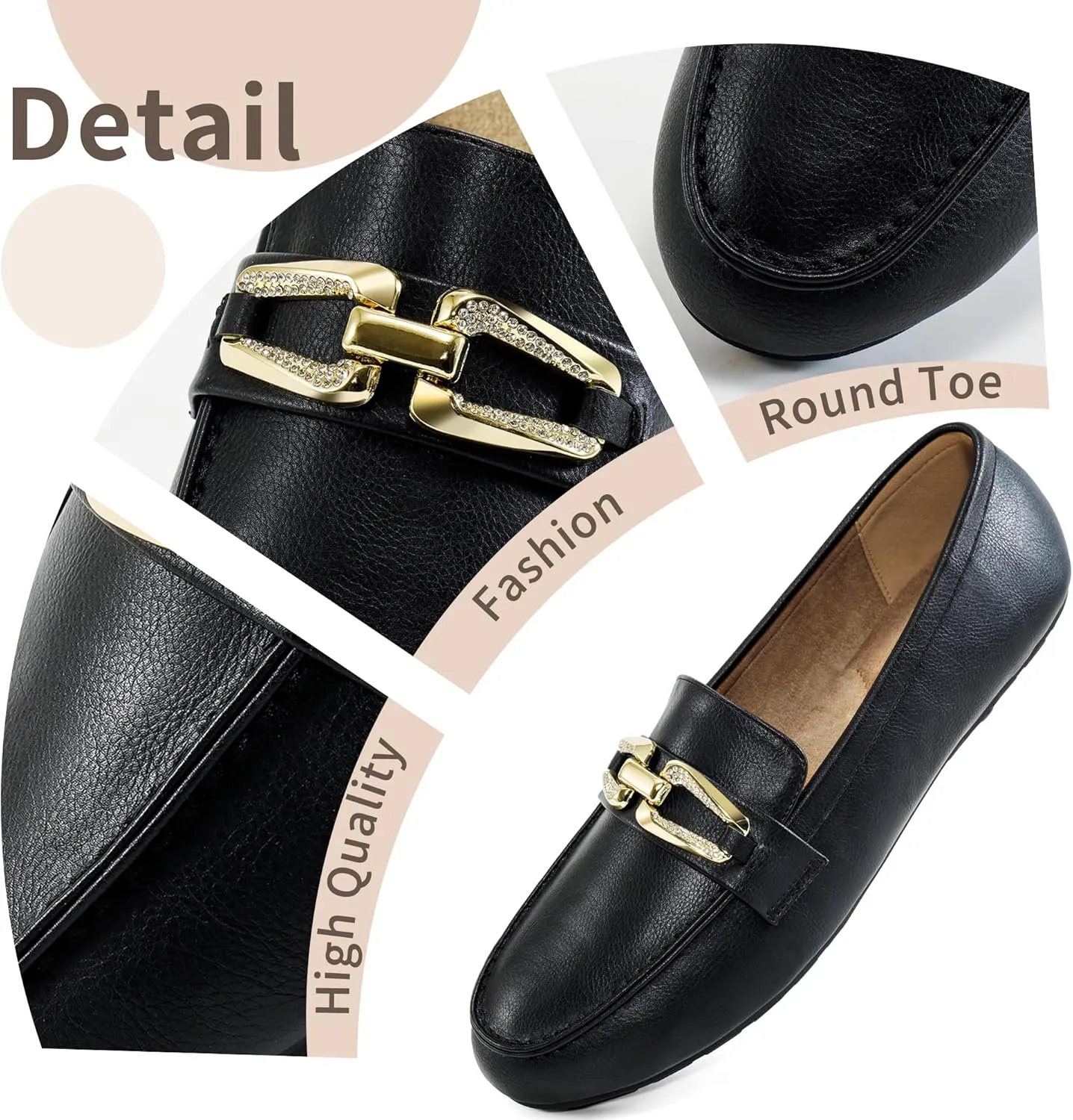 Penny Loafers for Women Comfortable: Dress Casual Slip On Business Flats for Work - Fashion Dressy Walking Loafer