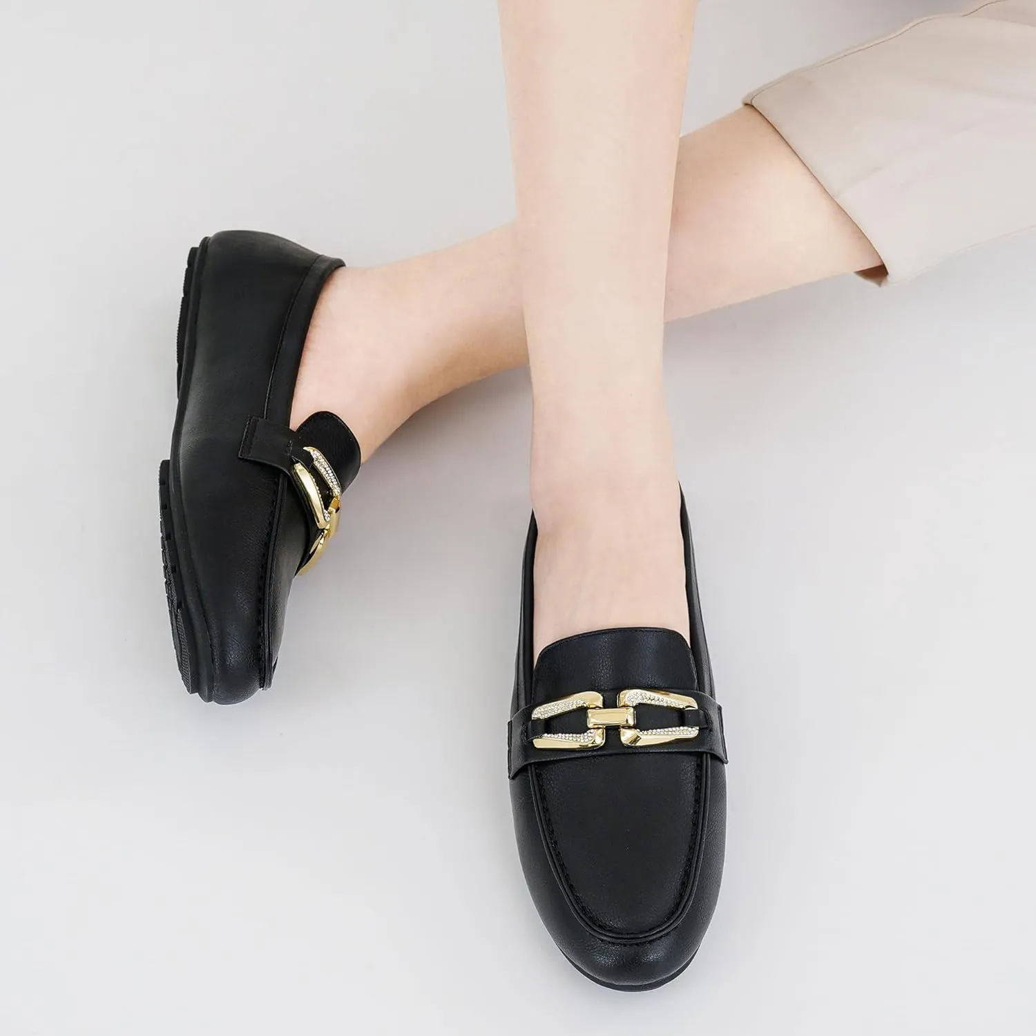 Penny Loafers for Women Comfortable: Dress Casual Slip On Business Flats for Work - Fashion Dressy Walking Loafer