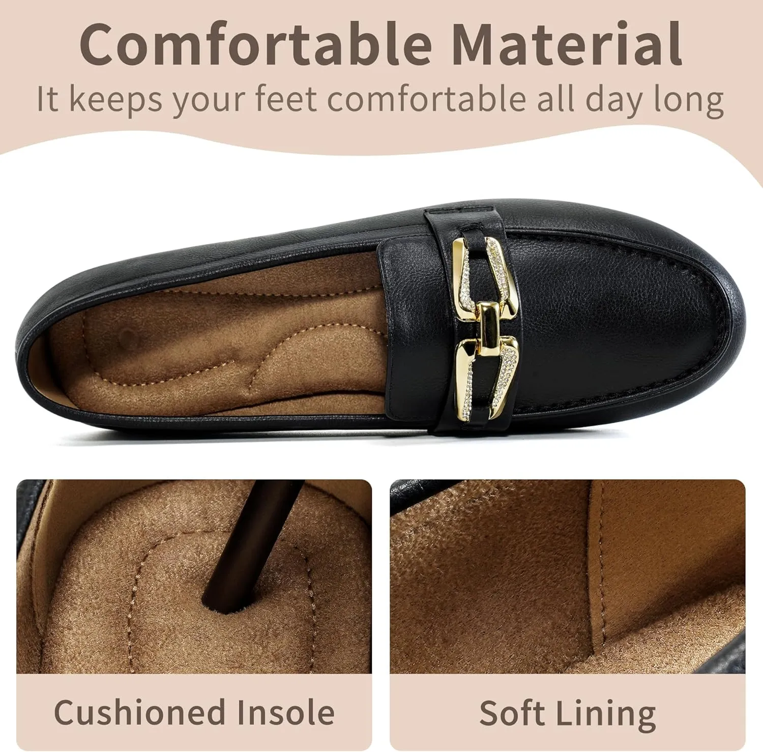 Penny Loafers for Women Comfortable: Dress Casual Slip On Business Flats for Work - Fashion Dressy Walking Loafer