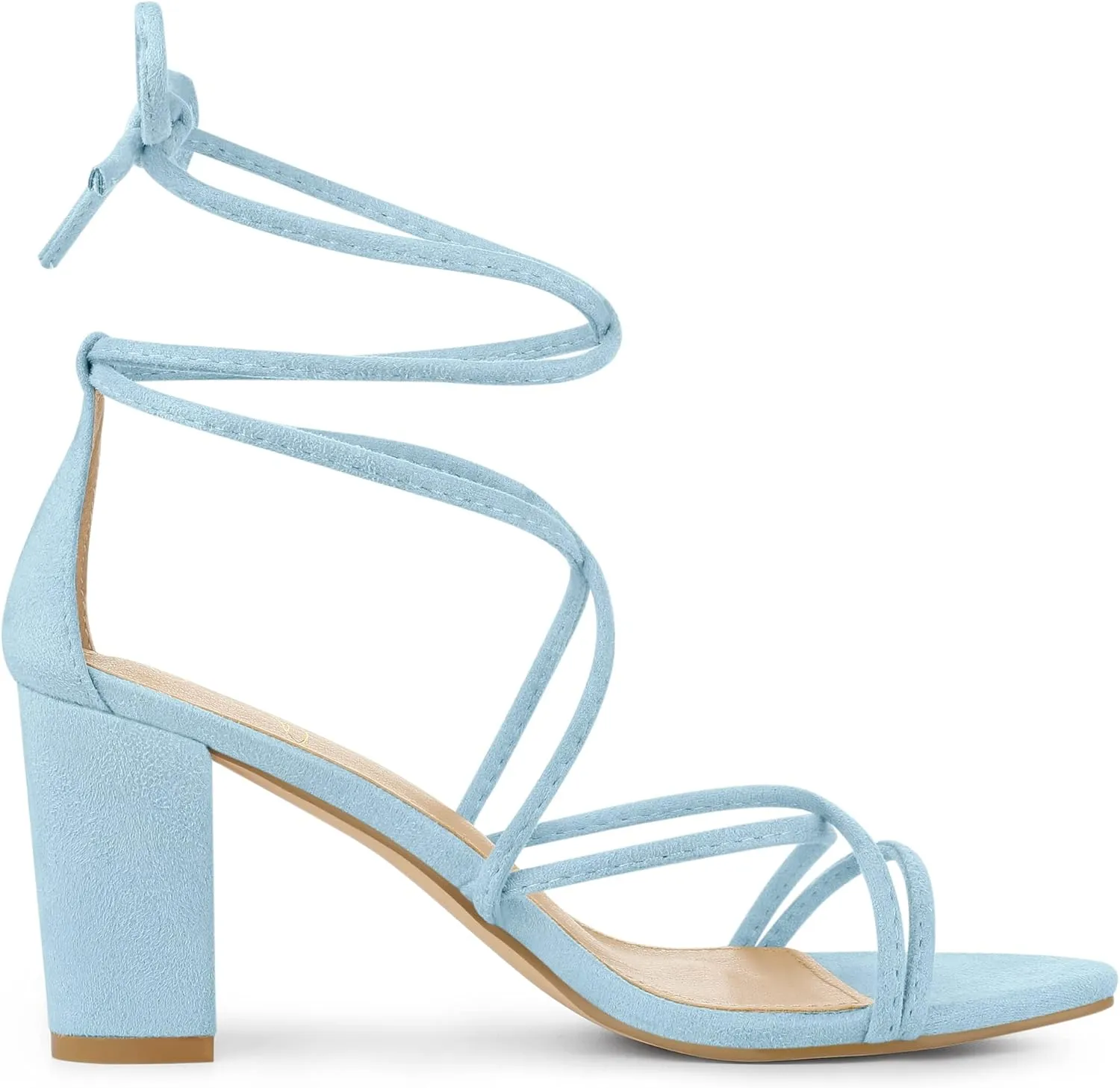 Perphy Lace Up Heels Strappy Chunky Heel Sandals for Women