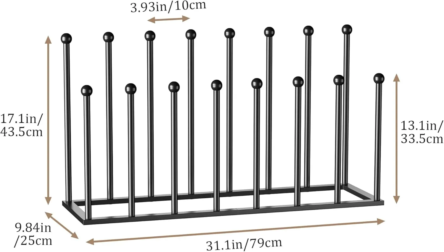 pickpiff Boot Rack Organizer Tall Boots, Black Boot Storage Organizer Tall Boots for Closet, Entryway, Garage, Porch, Free Standing Shoe Racks for 8 Pairs