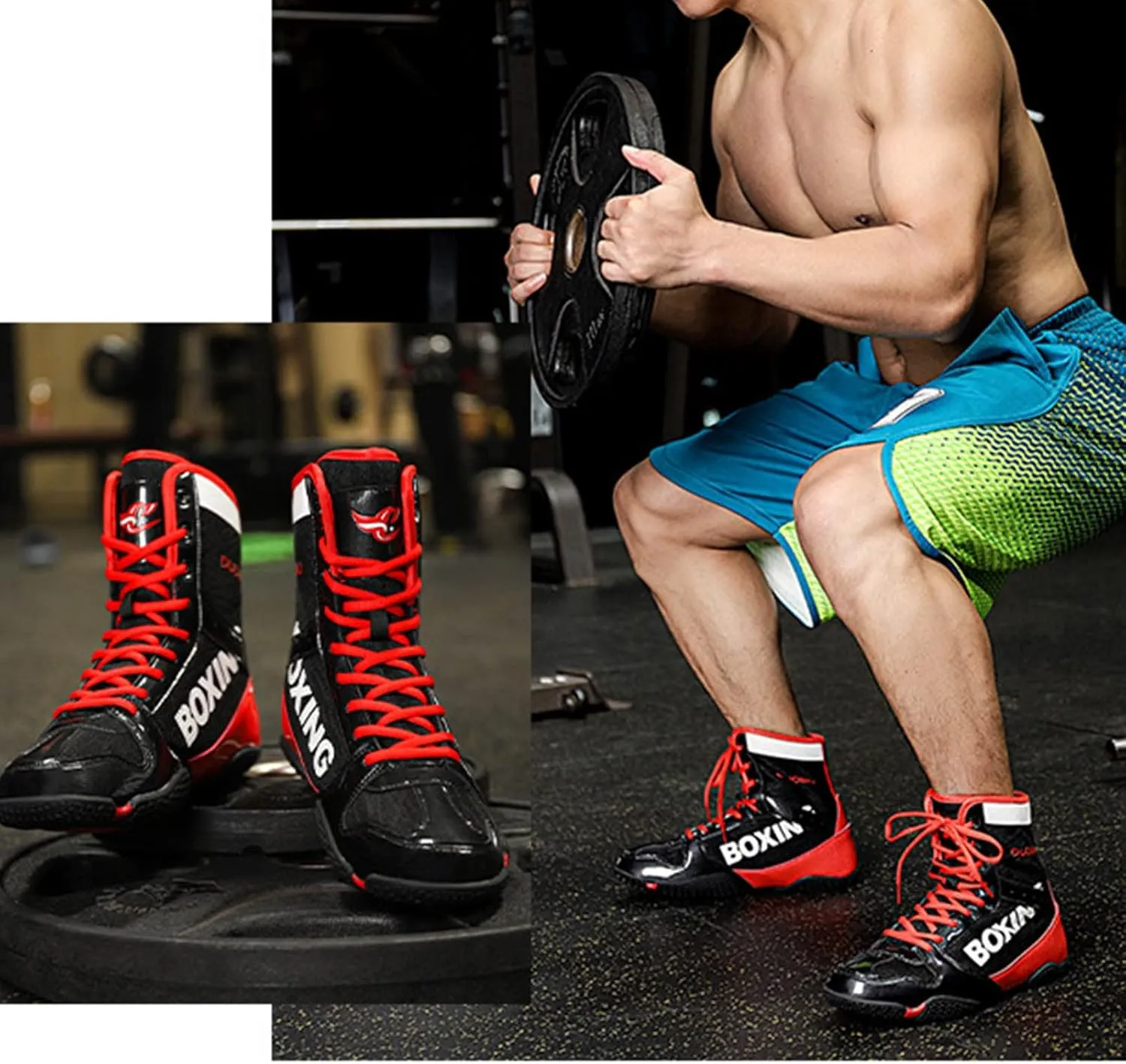 Professional Boxing Shoes Men's and Women's Breathable Wrestling Shoes Training Shoe for Adult Non Slip Fitness Sneakers