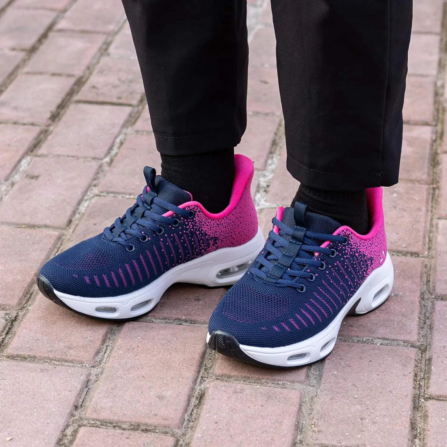 Quseek Women's Slip on Walking Shoes Comfortable Air Running Tennis Shoes Athletic Gym Workout Jogging Fashion Sneakers US 6-11