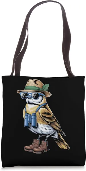 Realistic Yellow Songbird With Sunglasses Tote Bag