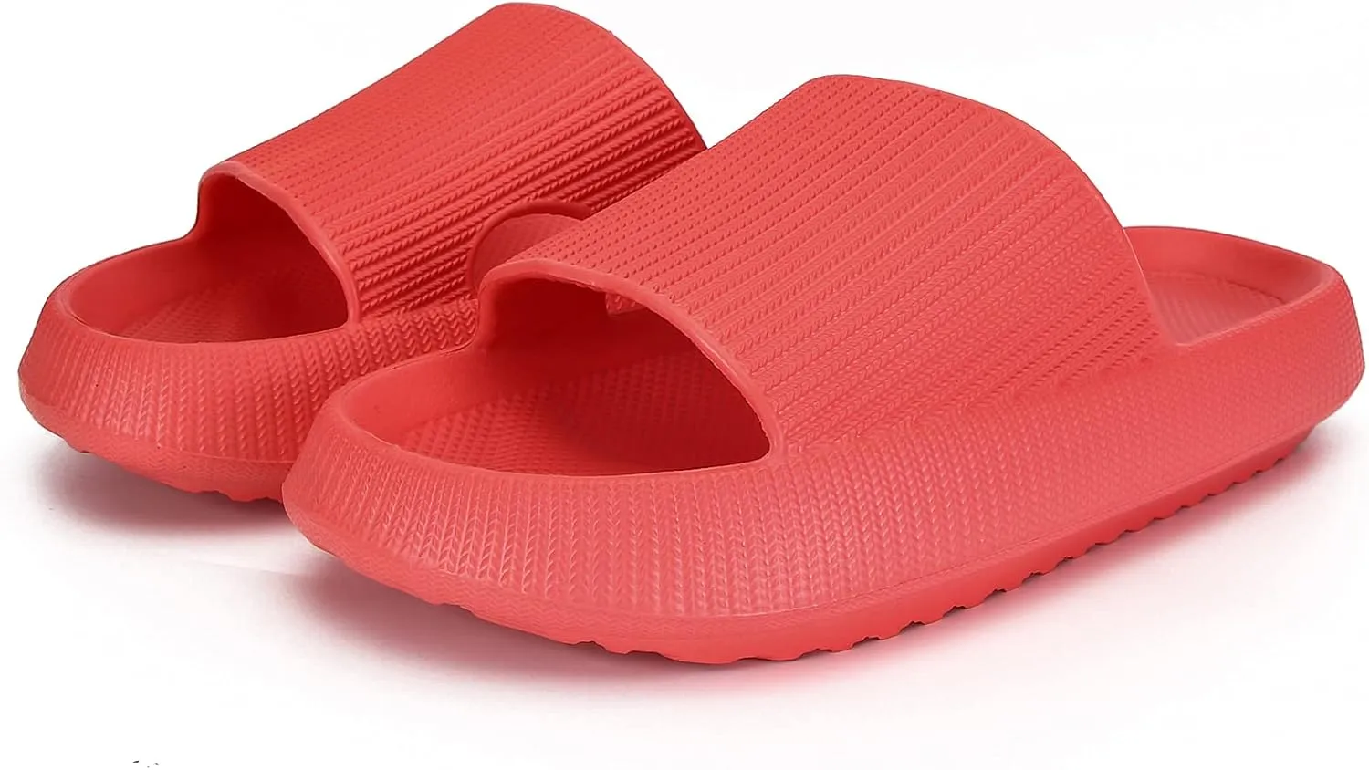 rosyclo Pillow Slippers for Women, Non-Slip Massage Foam Shower Bathroom Home Floor Thick Sole Quick Drying Cloud Cushion Womens Mens Sandals, Soft Comfortable Platform Open Toe Shoes