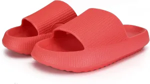 rosyclo Pillow Slippers for Women, Non-Slip Massage Foam Shower Bathroom Home Floor Thick Sole Quick Drying Cloud Cushion Womens Mens Sandals, Soft Comfortable Platform Open Toe Shoes
