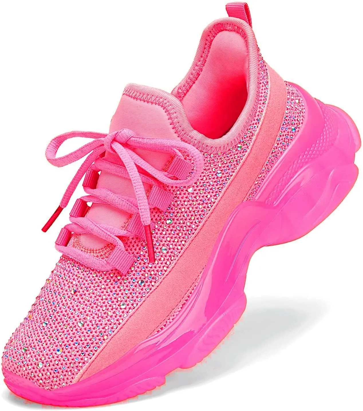 Running Shoes for Women Fashion Rhinestone Sneakers Womens Walking Shoes Comfortable Chunky Ladies Tennis Shoe