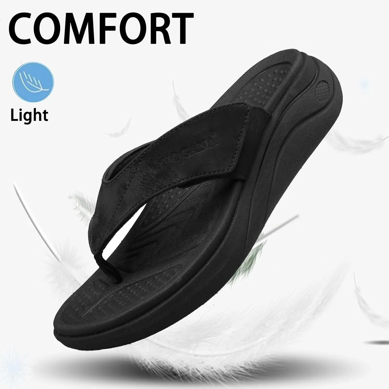 Sandals for Men Adjustable Width Slides Arch Support Orthopedic for Diabetic Plantar Fasciitis Swollen Feet Pain Relief Neuropathy