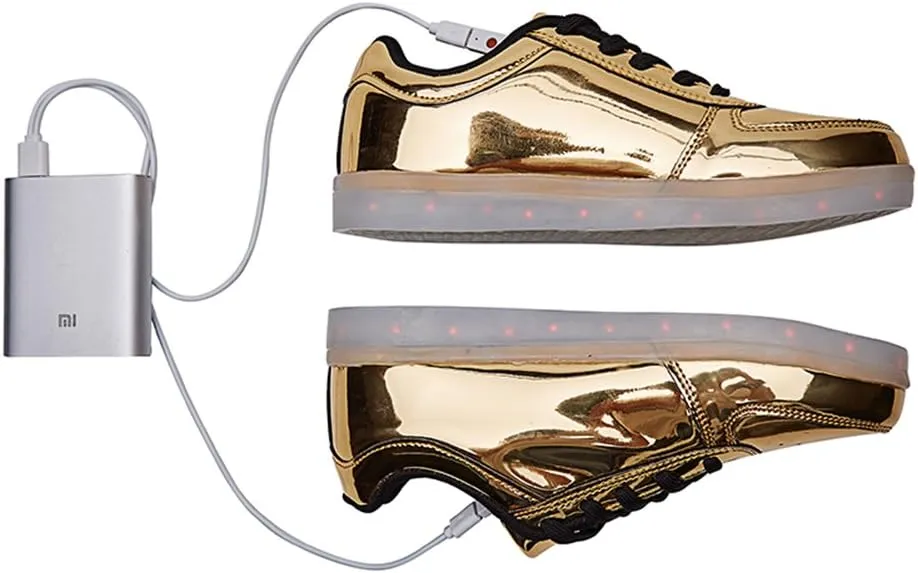 SANYES USB Charging Light Up Shoes Sports LED Shoes Dancing Sneakers