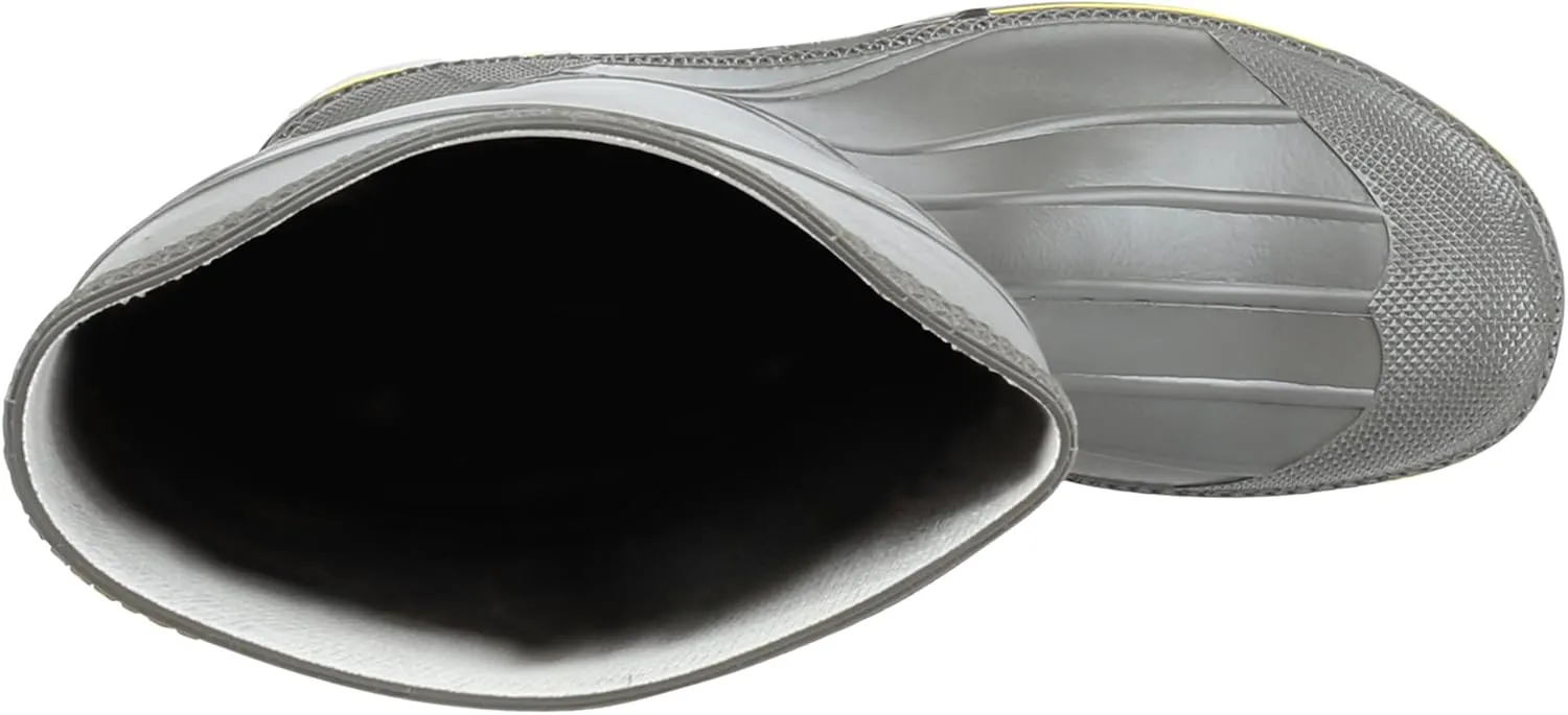 Servus Pro 15" PVC Chemical-Resistant Steel Toe Men's Work Boots, Gray, Yellow & Black (75101), 9