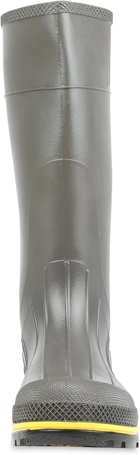Servus Pro 15" PVC Chemical-Resistant Steel Toe Men's Work Boots, Gray, Yellow & Black (75101), 9