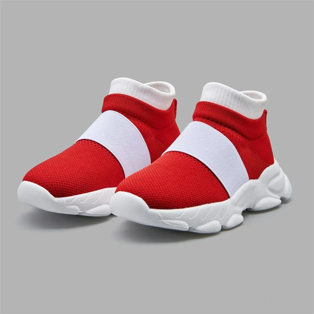 Shoes for Boys Girls Kids Red Sneakers Sonic Birthday Party Gift with Rings and Gems