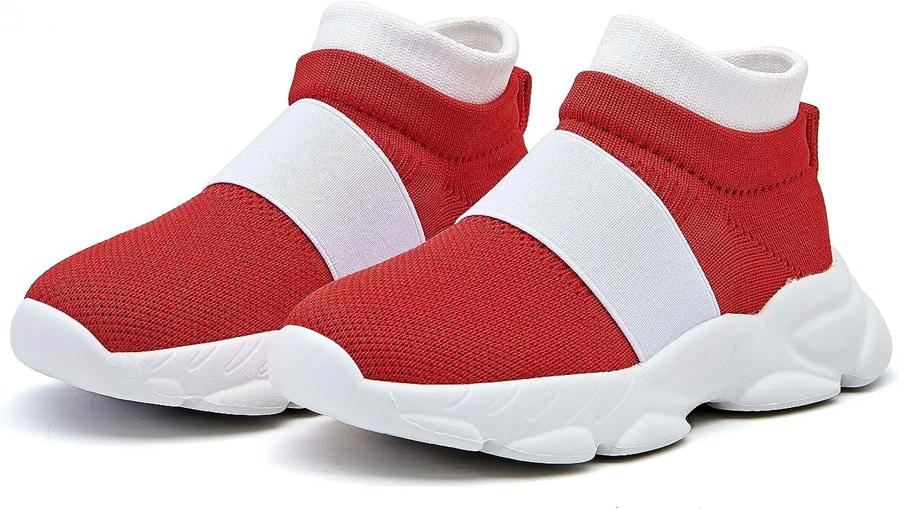 Shoes for Boys Girls Kids Red Sneakers Sonic Birthday Party Gift with Rings and Gems