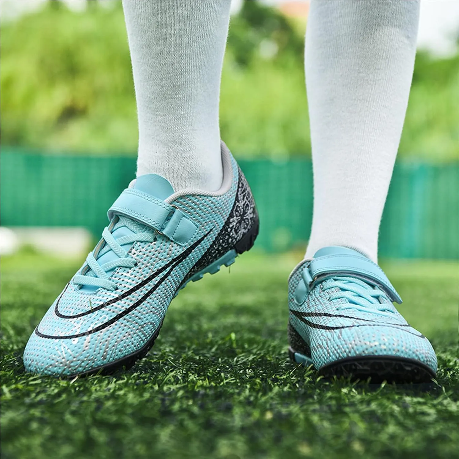 Soccer Cleats for Kids Turf Soccer Shoes Indoor Boys Girls Football Shoes Youth TF AG Artificial Ground Trainning Athletic Sneakers Outdoor