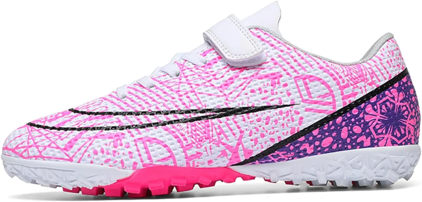 Soccer Cleats for Kids Turf Soccer Shoes Indoor Boys Girls Football Shoes Youth TF AG Artificial Ground Trainning Athletic Sneakers Outdoor