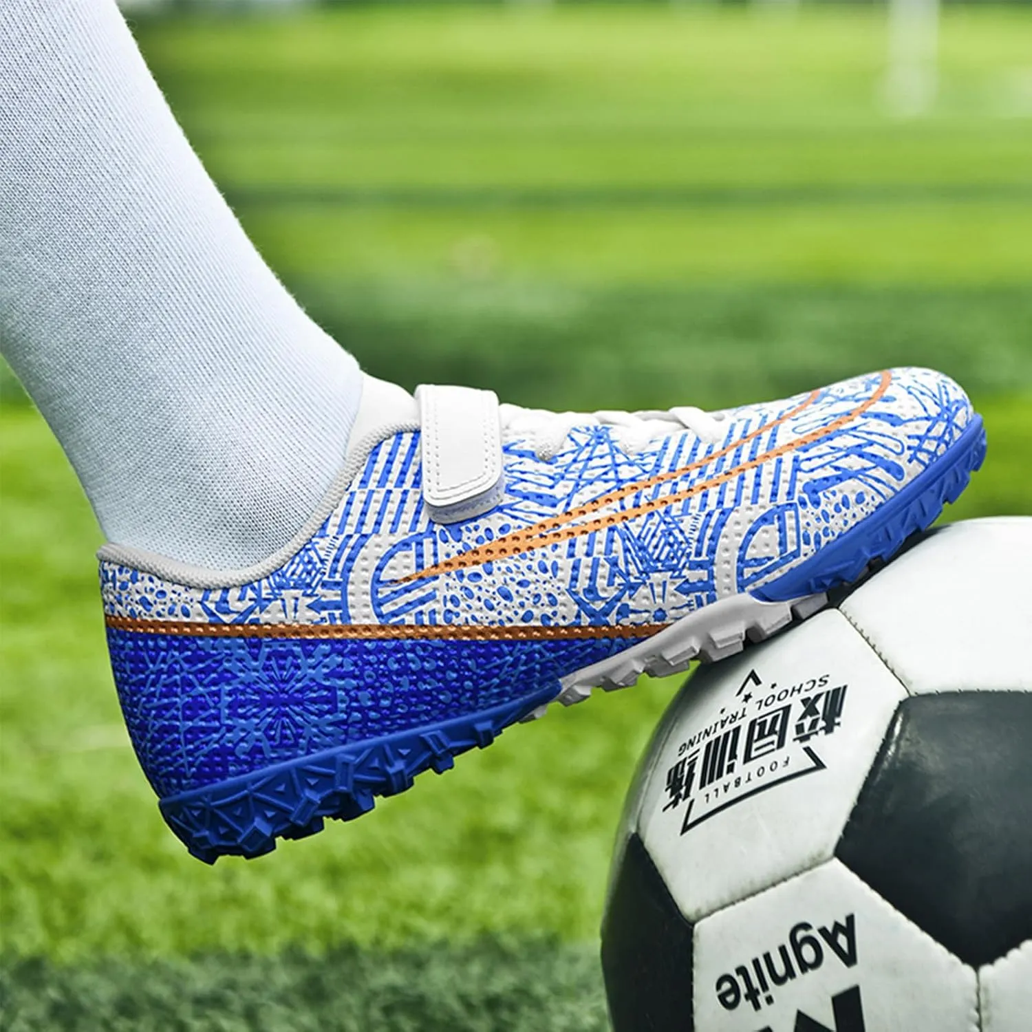 Soccer Cleats for Kids Turf Soccer Shoes Indoor Boys Girls Football Shoes Youth TF AG Artificial Ground Trainning Athletic Sneakers Outdoor