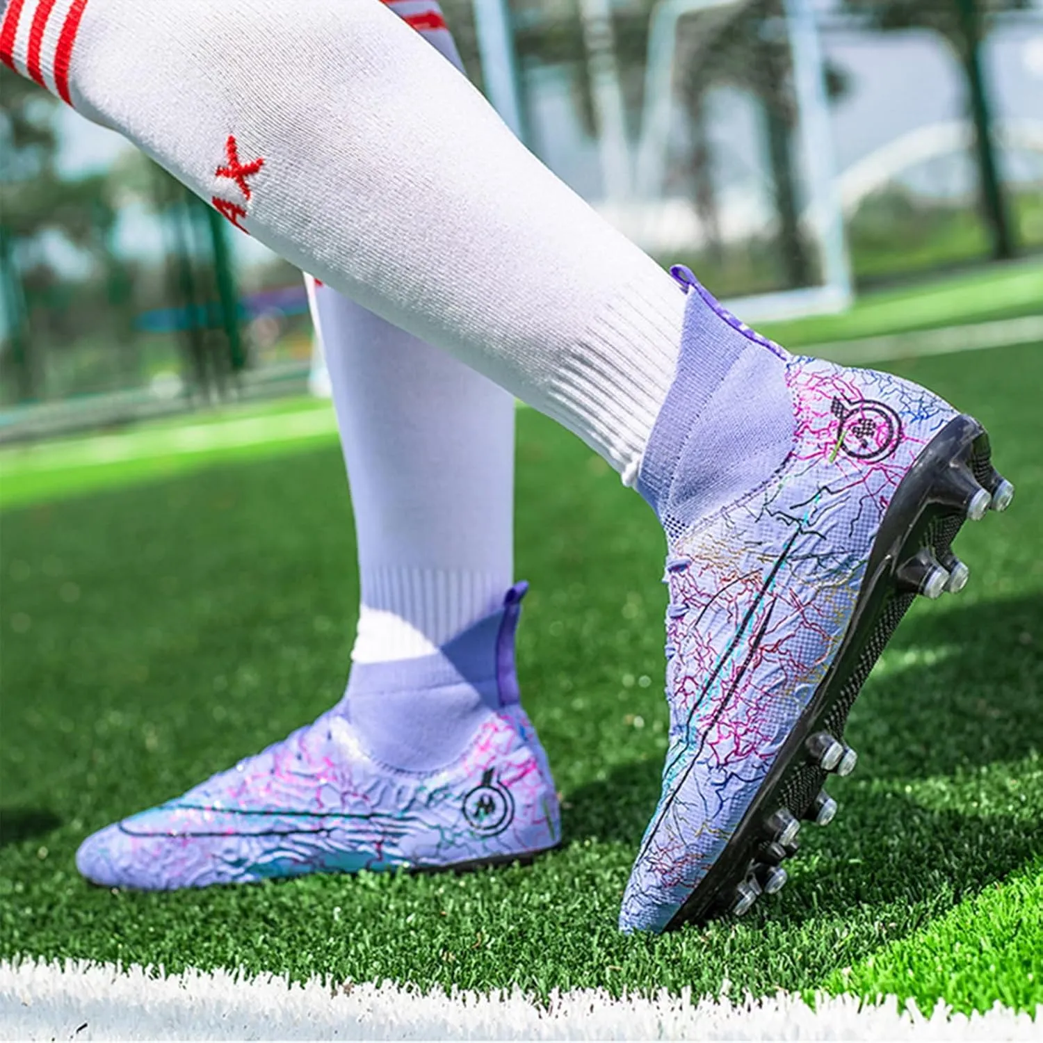Soccer Cleats for Kids Turf Soccer Shoes Indoor Boys Girls Football Shoes Youth TF AG Artificial Ground Trainning Athletic Sneakers Outdoor