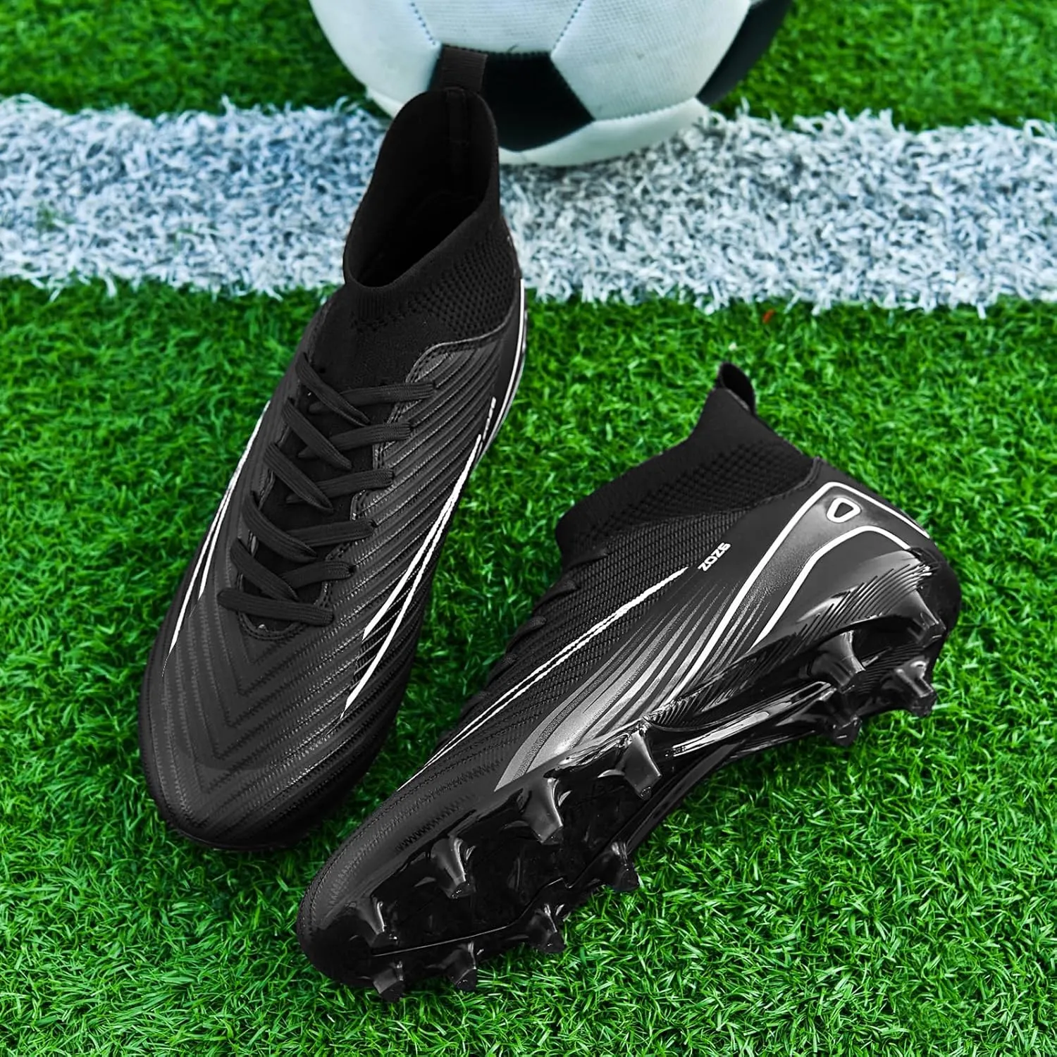Soccer Cleats for Mens Womens Turf Soccer Shoes Indoor Unisex Football Boots AG FG TF Wide Training Sneaker Outdoor