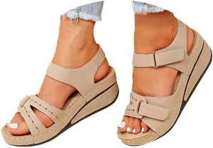 Soft & Stylish Wedge Sandals for Effortless Comfort 2025 Breathable Orthopedic Walking Platform Sandals Women Wide Sandal