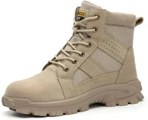 Steel Toe Boots for Men Comfortable Mens Work Boots Indestructible Construction Industrial Safety Boots