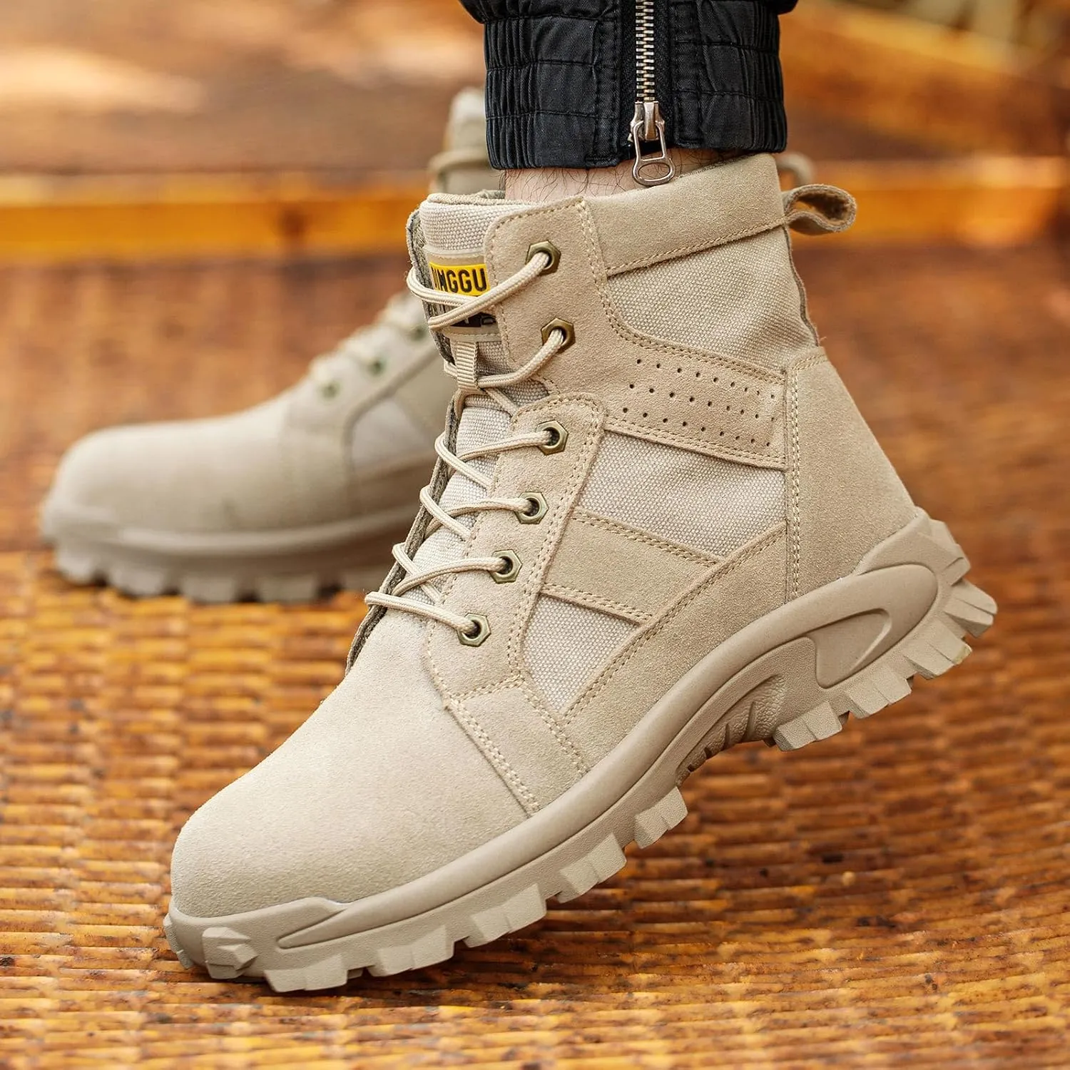 Steel Toe Boots for Men Comfortable Mens Work Boots Indestructible Construction Industrial Safety Boots