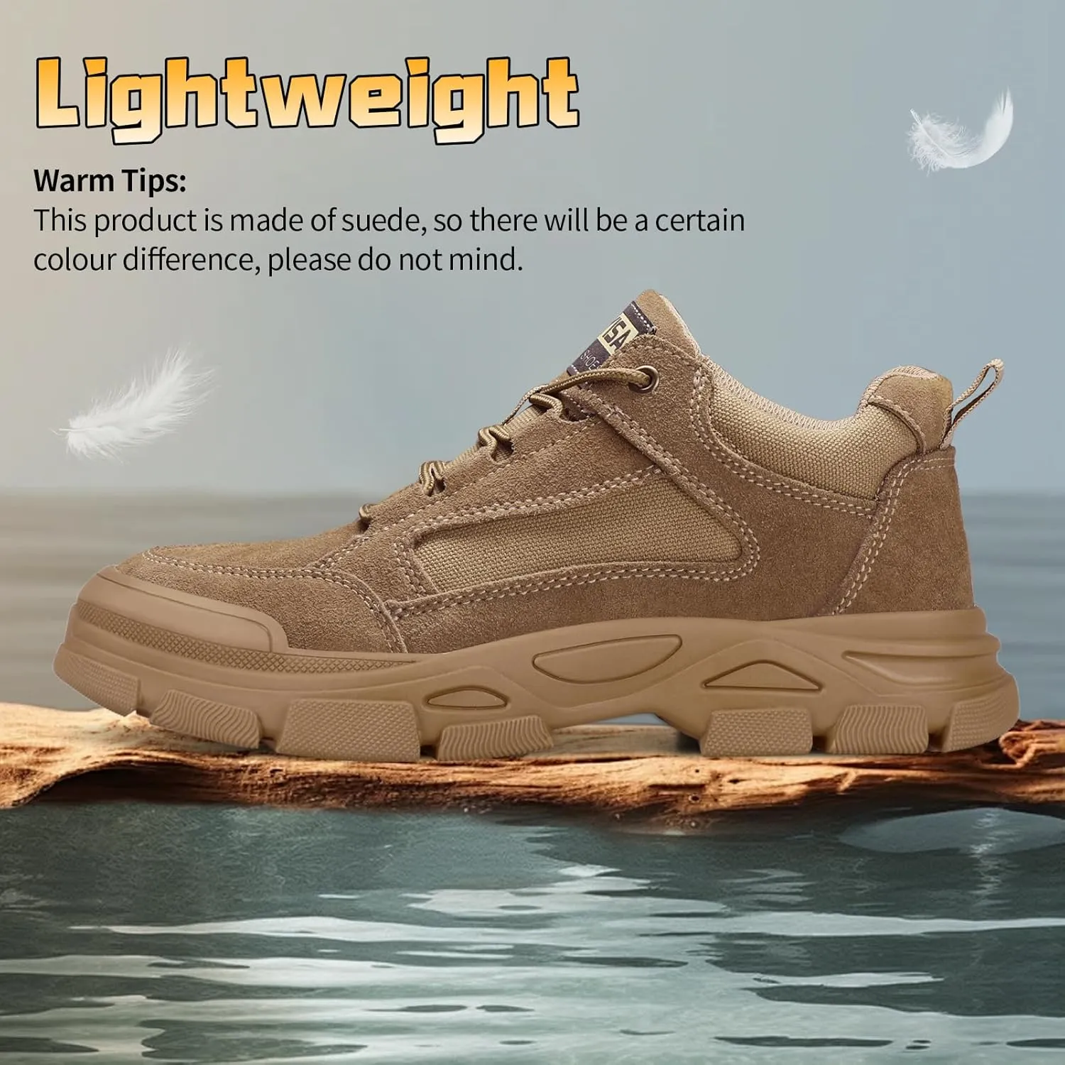 Steel Toe Boots for Men Indestructible Steel Toe Shoes Breathable High Top Work Boots for Men Lightweight Safety Shoes Non Slip Work Shoes Industry Construction Safety Boots