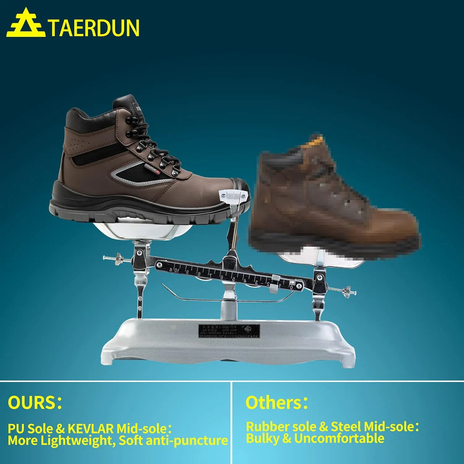 Steel Toe Boots for Men Waterproof Work Safety Shoes Non-slip Breathable Comfort Lightweight, Industrial & Construction Shoes, Indestructible Welding Boots