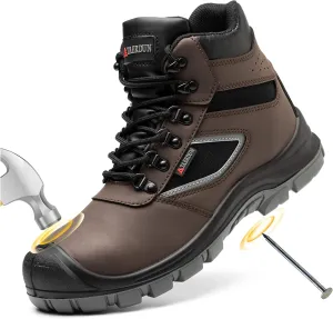 Steel Toe Boots for Men Waterproof Work Safety Shoes Non-slip Breathable Comfort Lightweight, Industrial & Construction Shoes, Indestructible Welding Boots