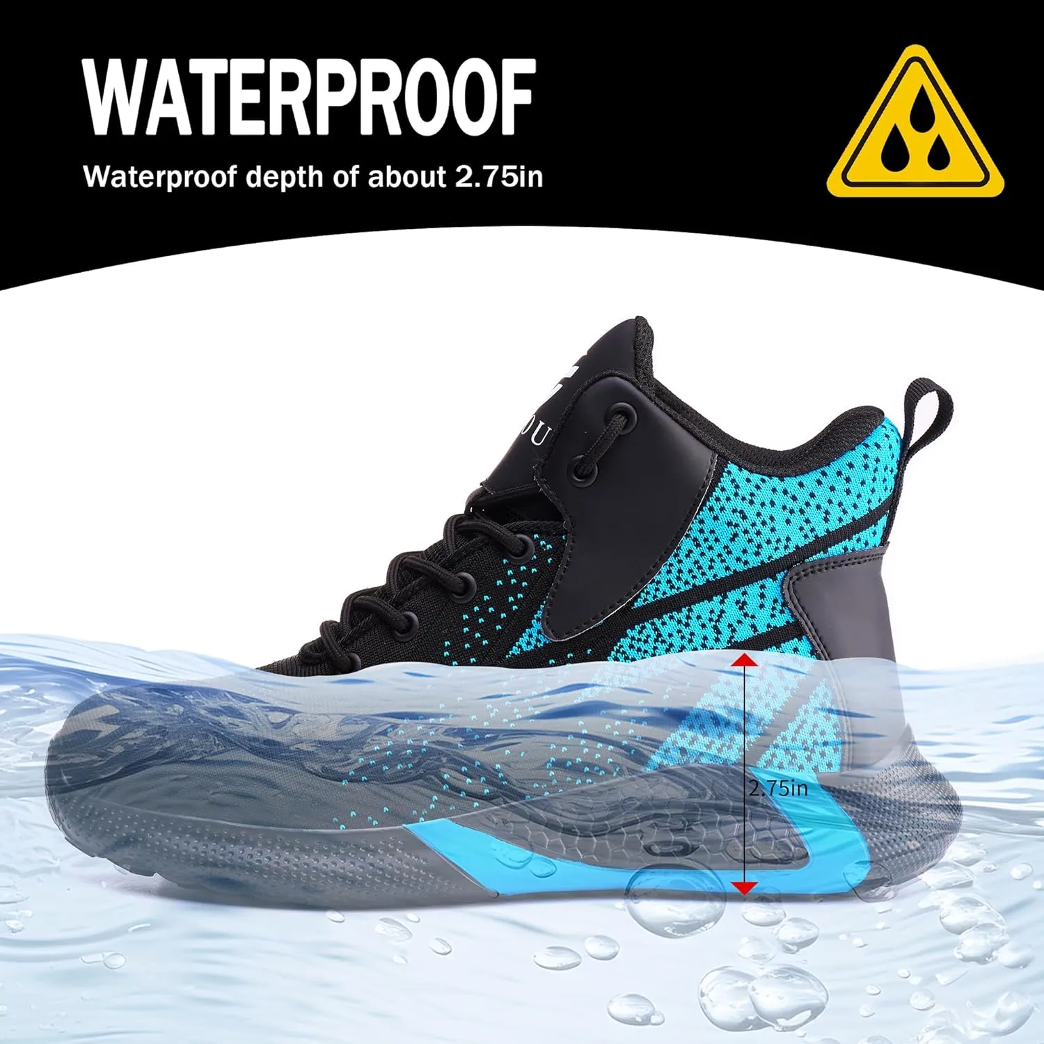 Steel Toe Shoes for Men Lightweight Comfortable Steel Toe Sneakers Waterproof Slip Resistant Steel Toe Boots for Women