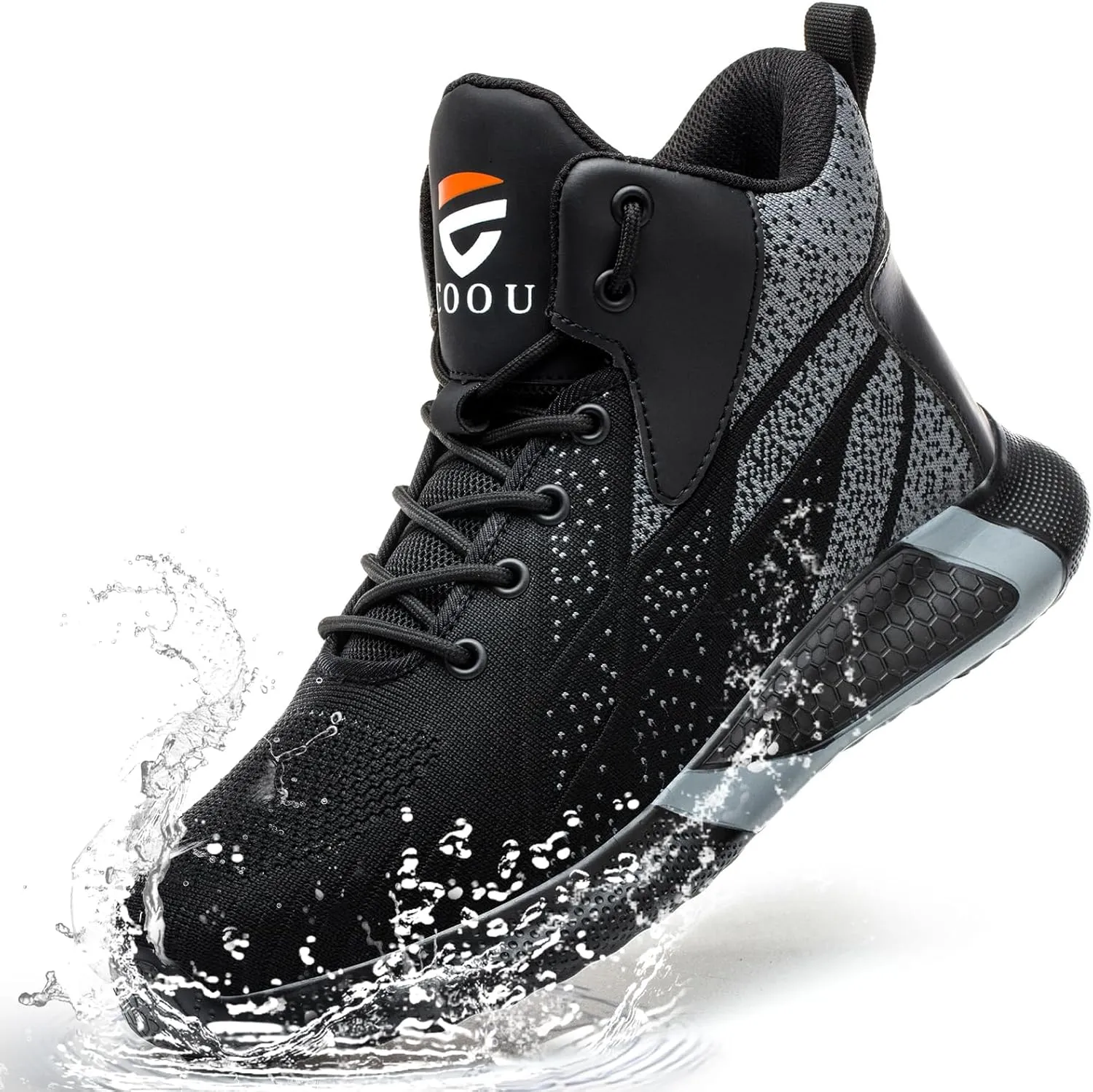 Steel Toe Shoes for Men Lightweight Comfortable Steel Toe Sneakers Waterproof Slip Resistant Steel Toe Boots for Women