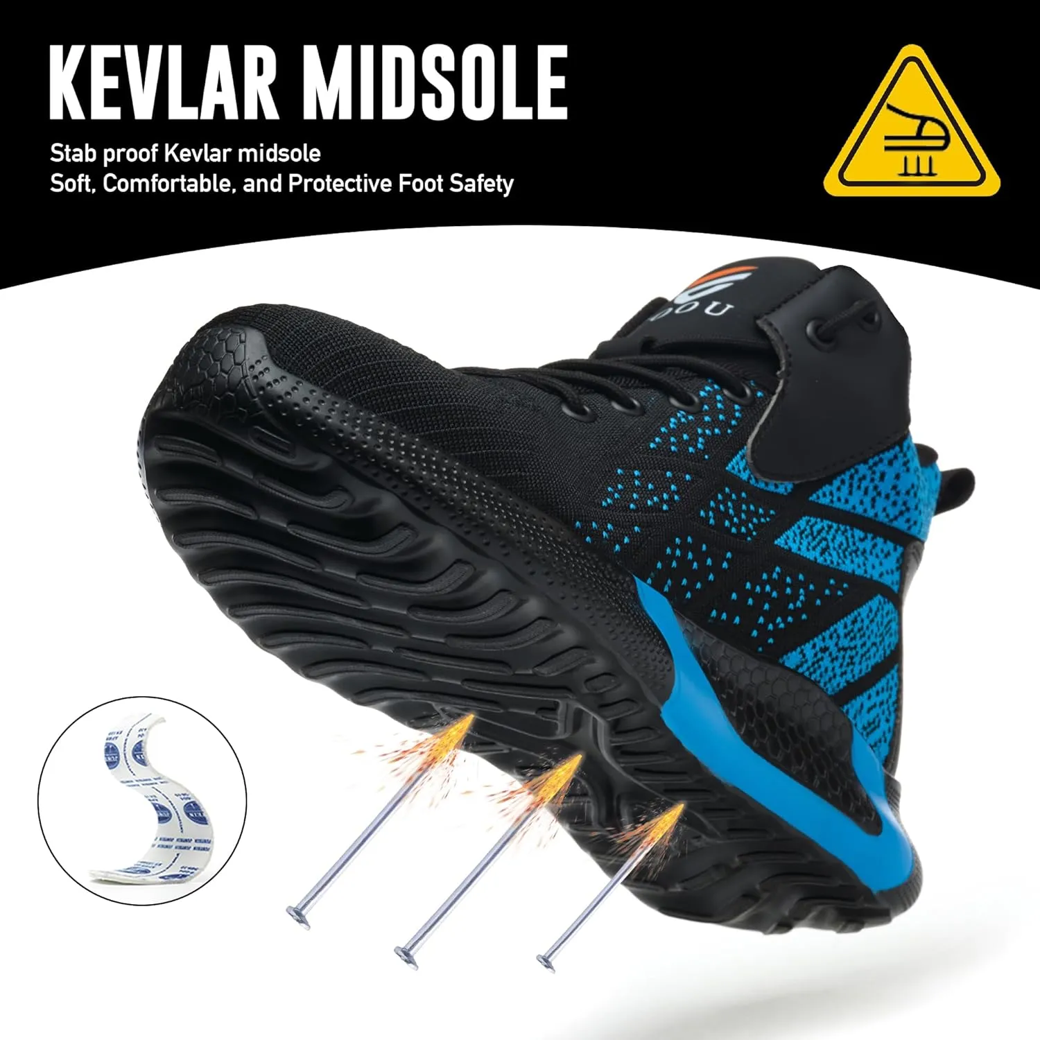 Steel Toe Shoes for Men Lightweight Comfortable Steel Toe Sneakers Waterproof Slip Resistant Steel Toe Boots for Women