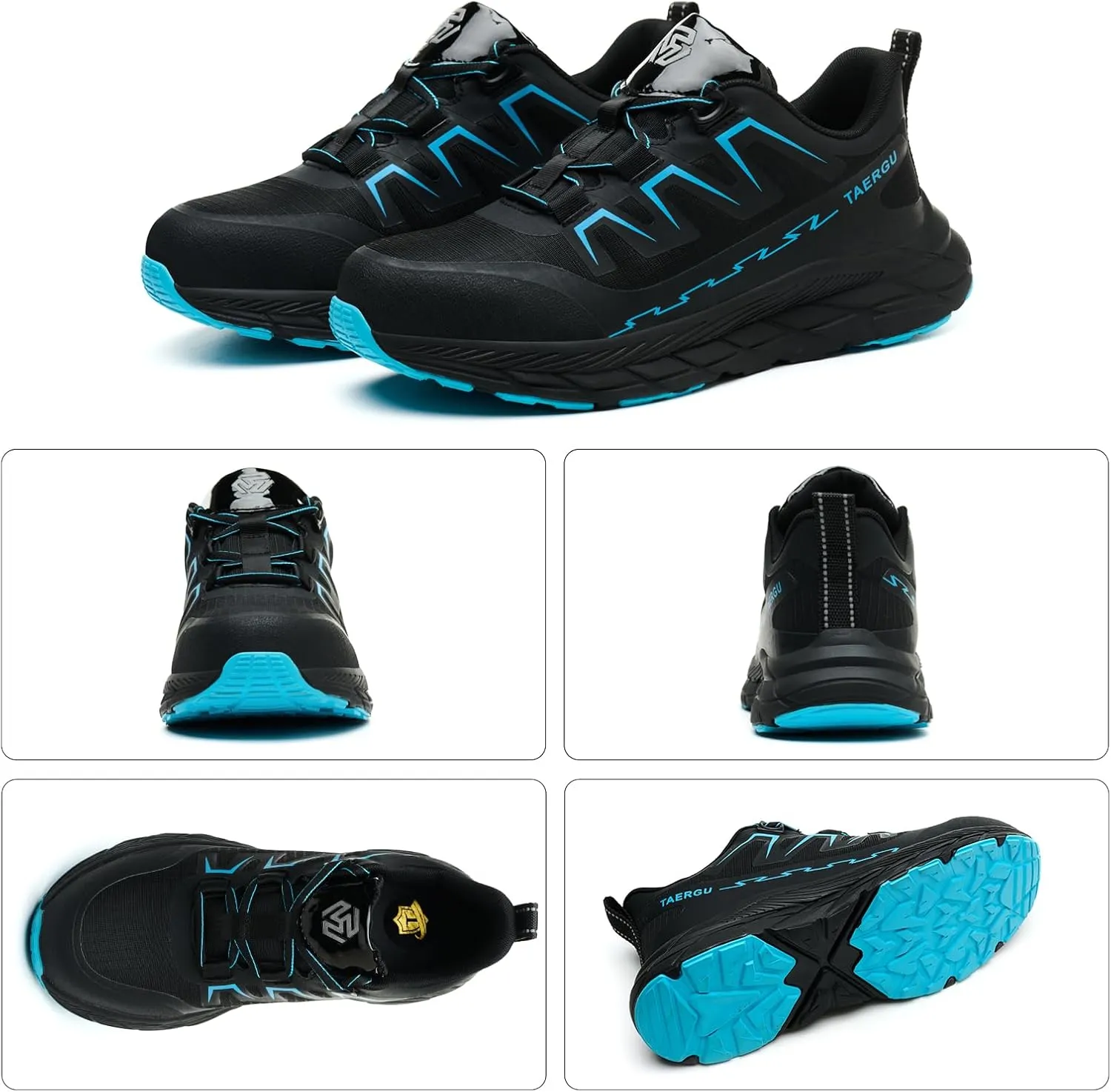 Steel Toe Shoes for Men Lightweight Indestructible Safety Work Shoes Non Slip Resistant Steel Toe Sneakers