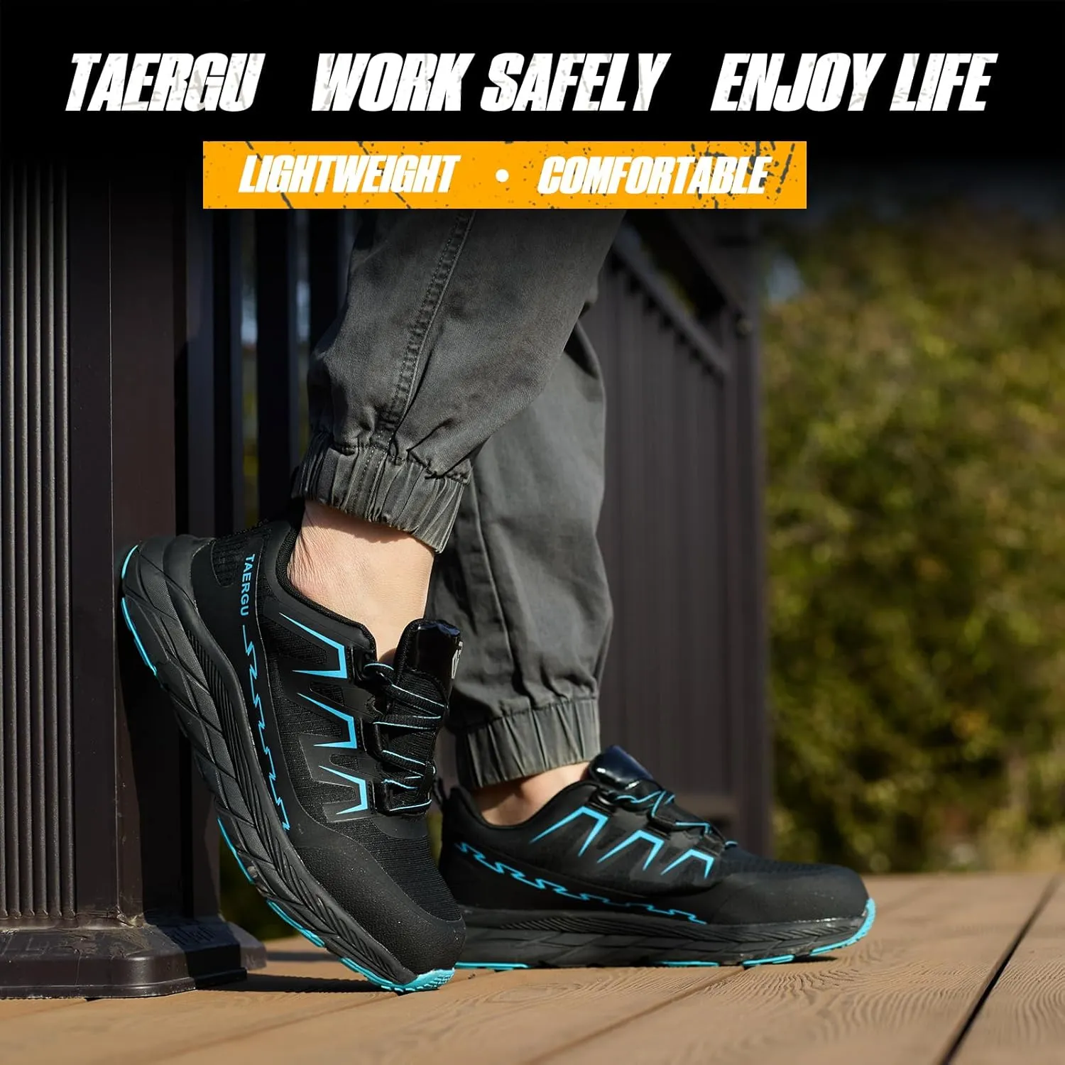 Steel Toe Shoes for Men Lightweight Indestructible Safety Work Shoes Non Slip Resistant Steel Toe Sneakers