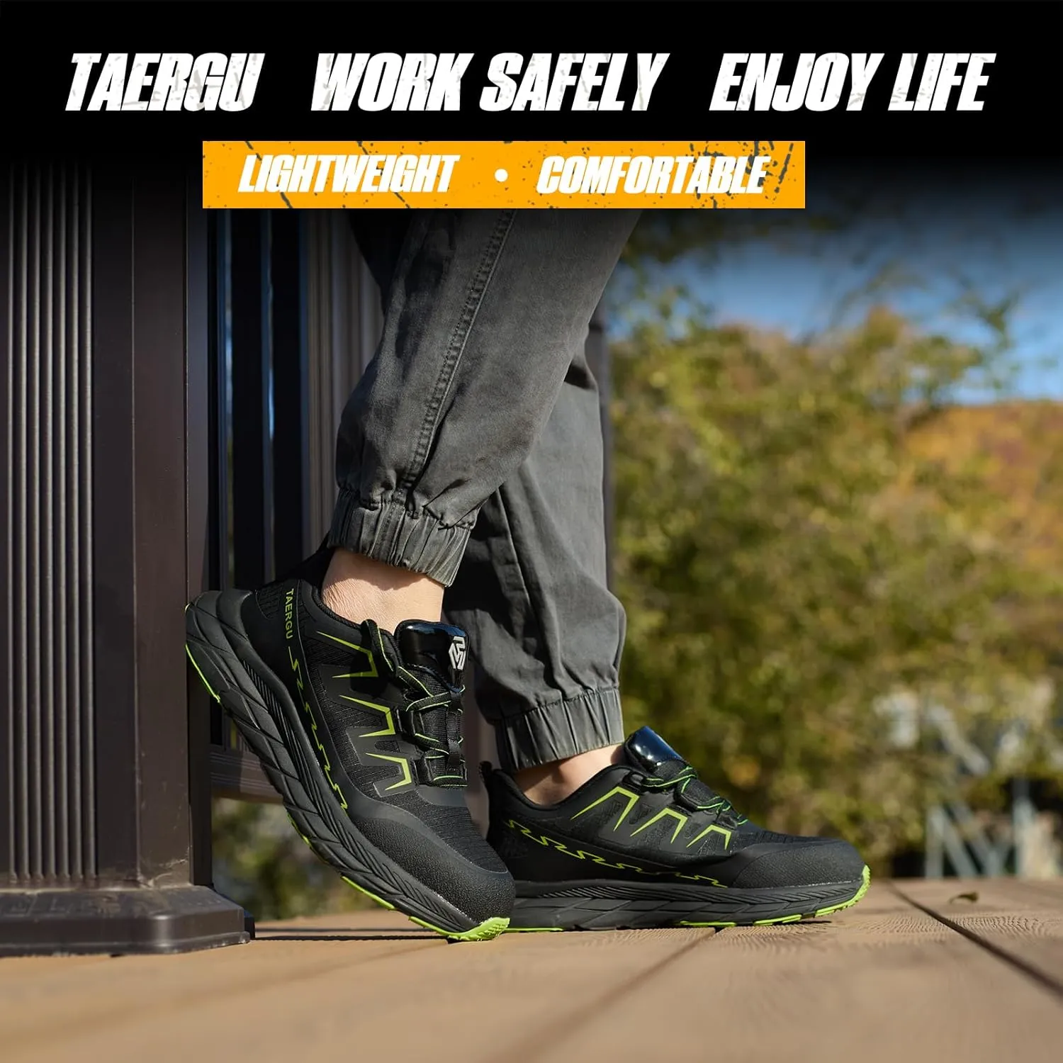 Steel Toe Shoes for Men Lightweight Indestructible Safety Work Shoes Non Slip Resistant Steel Toe Sneakers