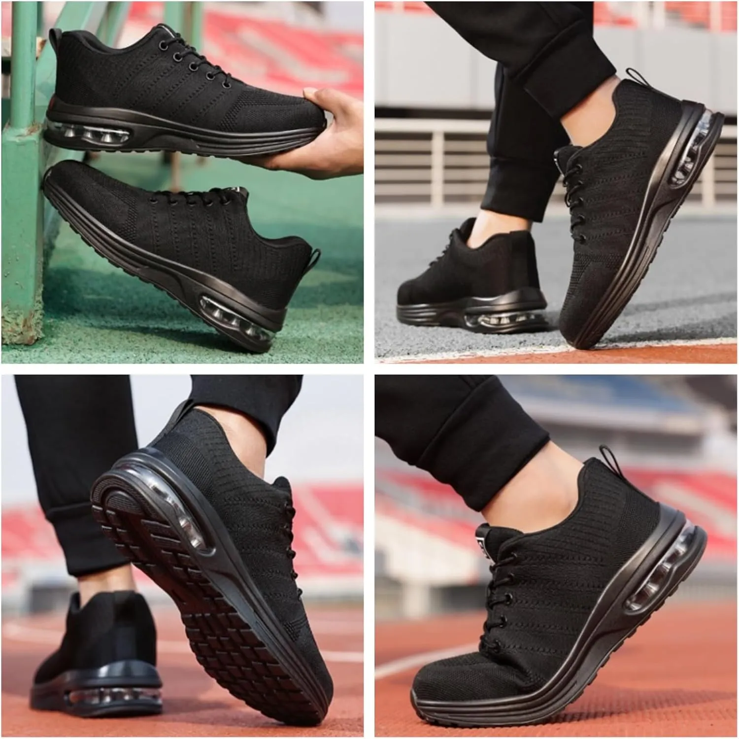 Steel Toe Shoes for Men Women Comfortable Breathable Safety Work Shoes Lightweight Indestructible Puncture Proof Steel Toe Sneakers