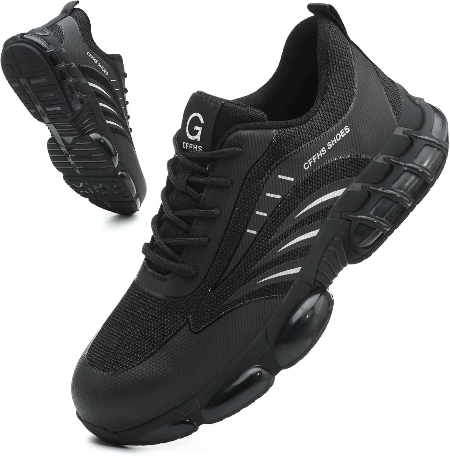 Steel Toe Shoes for Men Women Comfortable Breathable Safety Work Shoes Lightweight Indestructible Puncture Proof Steel Toe Sneakers