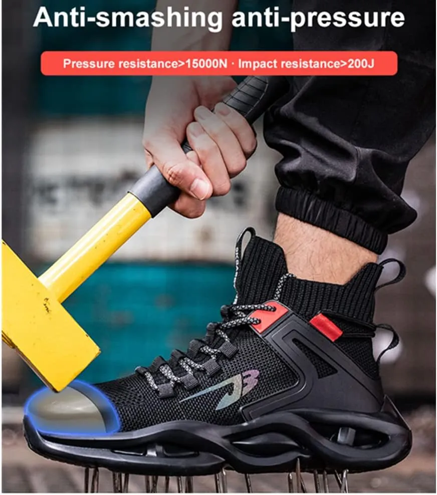 Steel Toe Shoes for Men Women Comfortable Fashion Safety Boots Lightweight Industrial & Construction Work Shoes