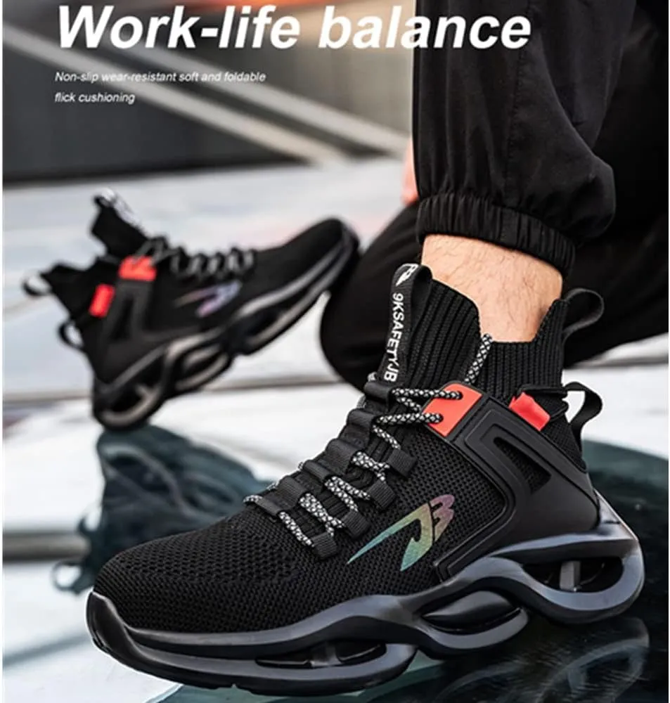 Steel Toe Shoes for Men Women Comfortable Fashion Safety Boots Lightweight Industrial & Construction Work Shoes