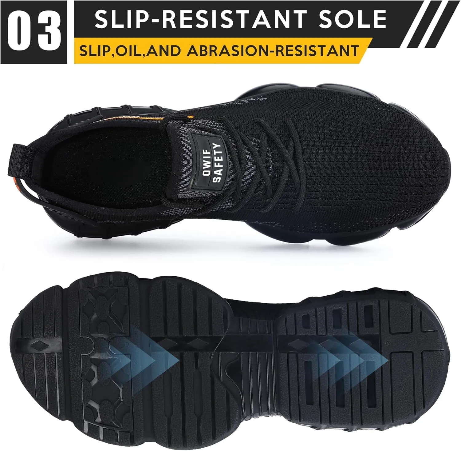 Steel Toe Shoes for Men Women Comfortable Lightweight Composite Toe Work Shoes Cushion Indestructible Construction Safety Toe Sneakers
