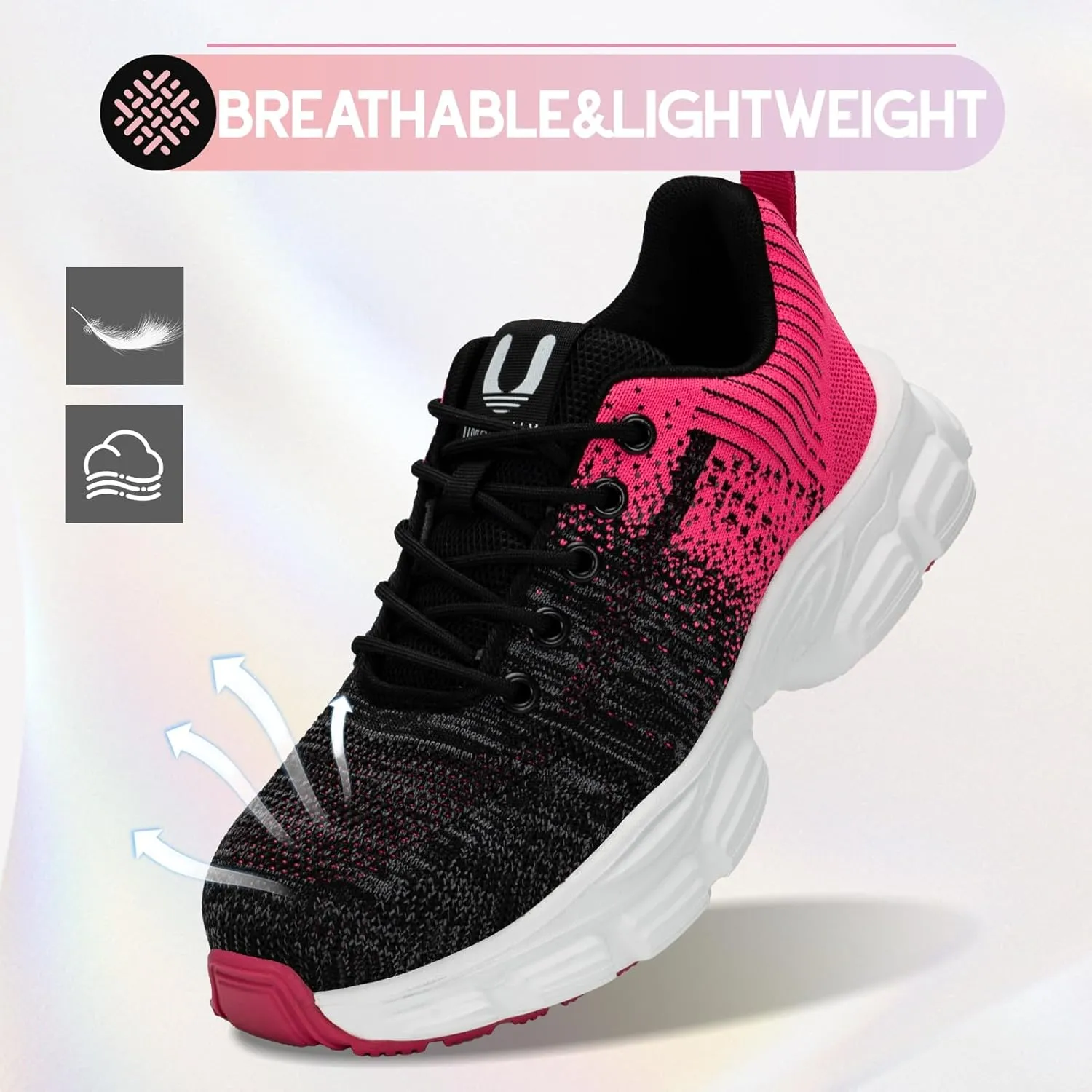 Steel Toe Shoes for Men Women Composite Toe Work Sneakers Indestructible Safety Tennis Shoes Lightweight Breathable Construction Sneakers Puncture Proof Air Cushion Ergonomic Design